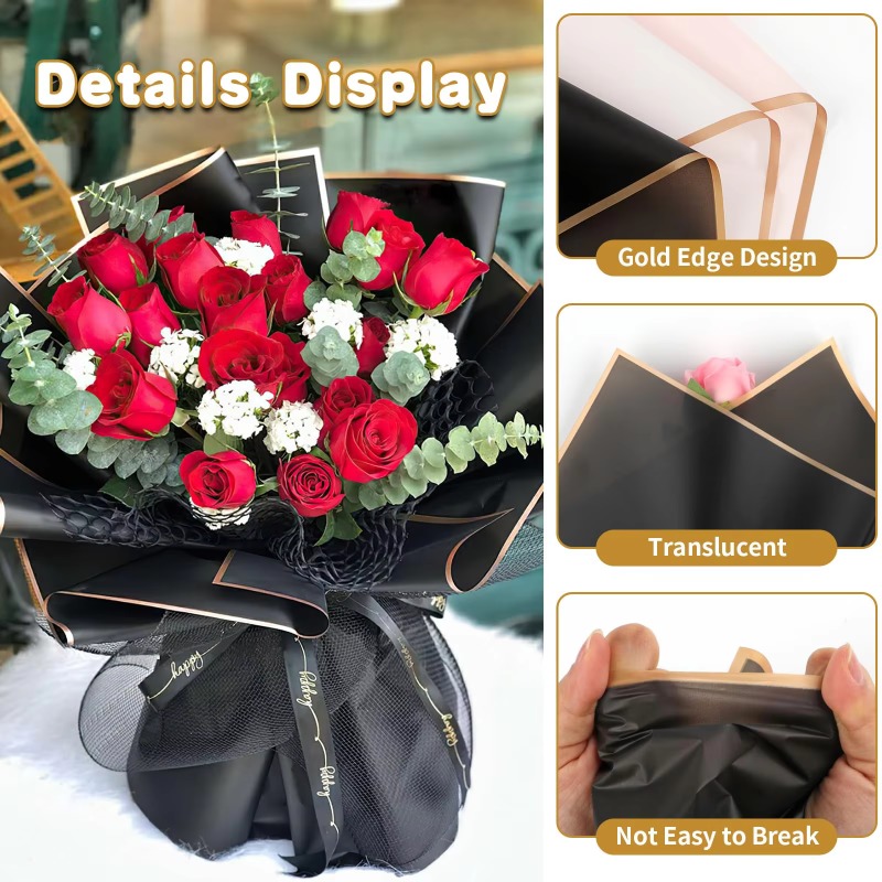 20 arkuszy czarnego papieru do – Florist Flower Supply recenzja i cena